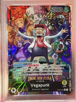 VEGAPUNK - One Piece OP07-097 - PSA 10 AAL Alt Art Leader - 500 Years - Image 2