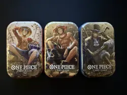One Piece Tin Pack Set Vol 2 Set of 3 [TS-02 OP-13] Factory Sealed Bandai - Image 1