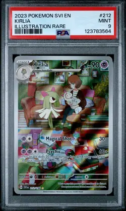 2023 POKEMON SVI EN-SCARLET & VIOLET ILLUSTRATION RARE #212 KIRLIA PSA 9 - Image 1