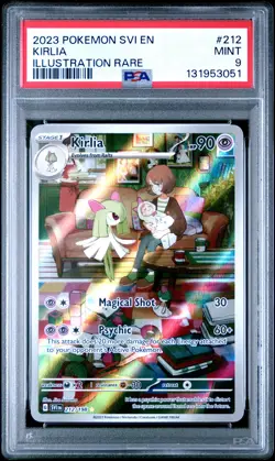 2023 POKEMON SVI EN-SCARLET & VIOLET ILLUSTRATION RARE #212 KIRLIA PSA 9 - Image 1