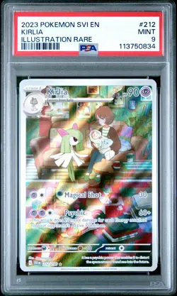 2023 POKEMON SVI EN-SCARLET & VIOLET ILLUSTRATION RARE #212 KIRLIA PSA 9 - Image 1