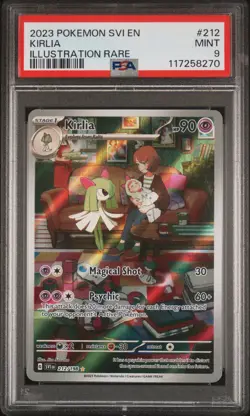 2023 POKEMON SVI EN-SCARLET & VIOLET ILLUSTRATION RARE #212 KIRLIA PSA 9 - Image 1