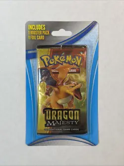 Pokemon TCG Dragon Majesty Blister Pack Charizard Art - Image 1