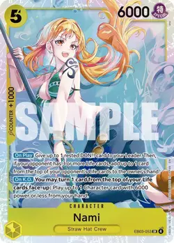Nami SR EB03-053 ENGLISH ONE PIECE Card Heroines Edition - Gem Mint - Image 1