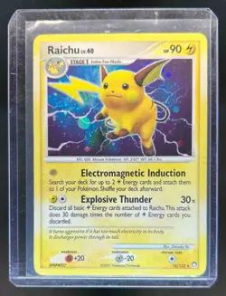2007 Pokemon Diamond & Pearl Mysterious Treasures Raichu Holo #15/123 - Image 1