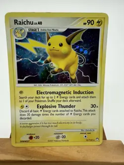 Pokemon Raichu 15/123 LP Holo Diamond & Pearl Mysterious Treasures - Image 1