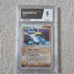 SWAMPERT EX 2004 POKEMON TEAM MAGMA VS TEAM AQUA HOLO RARE 95/95 ACE 5 - Image 1