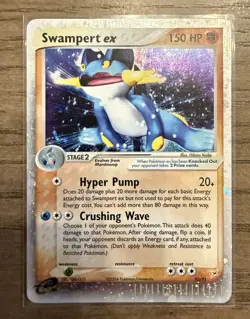 2004 Team Magma Vs Team Aqua Swampert EX 95/95 Holo Rare Pokemon TCG MP Played - Image 1