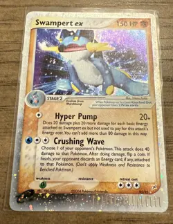 2004 Team Magma Vs Team Aqua Swampert EX 95/95 Holo Rare Pokemon TCG MP Played - Image 4