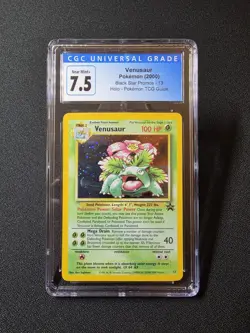 Pokemon TCG 2000 Venusaur 13 WOTC Black Star Promo Card Graded CGC 7.5 - Image 1
