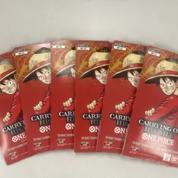 One Piece OP-13 Carrying on His Will Sleeved Booster Packs Lot of 6 Blisters - Image 1