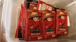 LOT OF 40 One Piece OP-13 Carrying on His Will Sleeved Blister Booster Packs - Image 2