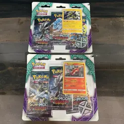 Pokemon Sun & Moon Guardians Rising 3-Pack Blister Factory Sealed Set (2) 2017 - Image 1