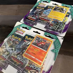 Pokemon Sun & Moon Guardians Rising 3-Pack Blister Factory Sealed Set (2) 2017 - Image 3