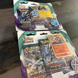 Pokemon Sun & Moon Guardians Rising 3-Pack Blister Factory Sealed Set (2) 2017 - Image 4