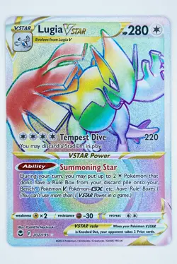 2022 Lugia VSTAR - 202/195 Pokemon Silver Tempest Secret Rare Card NM TCG STAR - Image 3