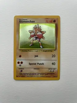 Hitmonchan 007/102 Base Set Holo Pokemon Card - Image 1