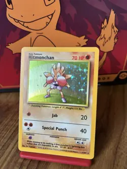 Hitmonchan Holo Rare Card 007/102 Base Set Pokemon TCG - Image 2