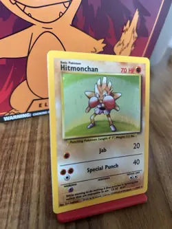 Hitmonchan Holo Rare Card 007/102 Base Set Pokemon TCG - Image 3