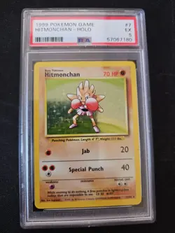 Hitmonchan 007/102 Base Set Holo 1999 Pokemon Trading Card Game TCG WOTC PSA 5 - Image 1