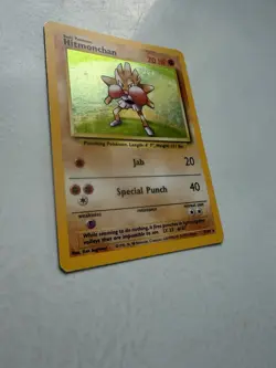 Hitmonchan Holo Rare LP 007/102 Base Set One Pokemon Card 1999 Vintage WOTC - Image 2