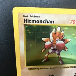 Hitmonchan 007/102 Base Set (Shadowless) Holo- Vintage Pokemon Card - Image 2
