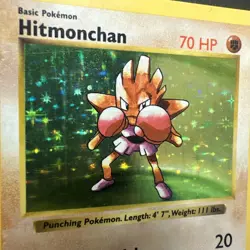 Hitmonchan 007/102 Base Set (Shadowless) Holo- Vintage Pokemon Card - Image 4
