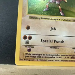 Hitmonchan 007/102 Base Set (Shadowless) Holo- Vintage Pokemon Card - Image 5