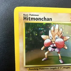 Hitmonchan 007/102 Base Set Holo Rare - Vintage Pokemon Card - Image 2