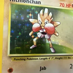 Hitmonchan 007/102 Base Set Holo Rare - Vintage Pokemon Card - Image 4