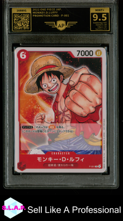 MONKEY.D.LUFFY ONE PIECE P-001 2022 PROMOTION CARD JAPANESE AP 9.5 - Image 1