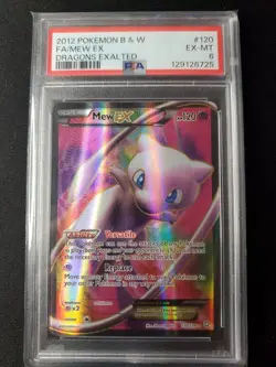 Pokemon Mew EX Full Art Ultra Rare Card 120/124 BW Dragons Exalted 2012 LP - Image 3