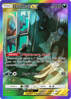 (Mobile) Pokemon TCG Pocket - TRADE Darkrai EX Rainbow 2 Stars Card (READ DESC) - Image 1