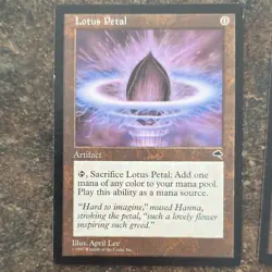 Lotus Petal x3 1997 Artifact MTG Cards April Lee English Regular - Image 2