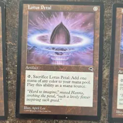 Lotus Petal x3 1997 Artifact MTG Cards April Lee English Regular - Image 3