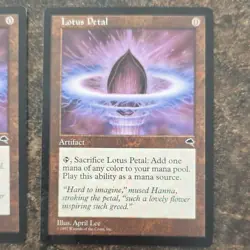 Lotus Petal x3 1997 Artifact MTG Cards April Lee English Regular - Image 4