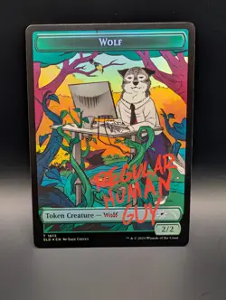 MTG - Wolf Token - FOIL - SLD #1613 - Image 1