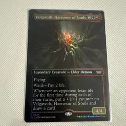 NM Borderless Foil Valgavoth, Harrower of Souls, Duskmourn Commander, Magic, 6 - Image 1
