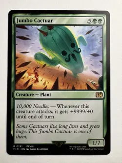 Jumbo Cactuar 0214 - MTG Final Fantasy - Rare Legendary Cactuar Damage Engine - Image 1