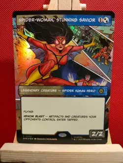 Spider-Woman, Stunning Savior FOIL (Borderless) - Marvel's Spider-Man - NM - MTG - Image 1