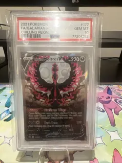 PSA 10 Galarian Moltres V - 177/198 - Chilling Reign Alt Art Gem Mint Pokemon - Image 1
