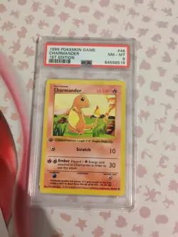 1999 Pokemon Base Set Charmander 46/102 Shadowless 1st Edition PSA 8 - Image 2