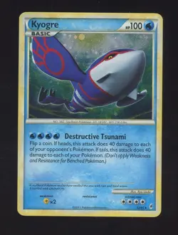 2011 Pokemon Call of Legends Kyogre Holo #12/95 Card Game TCG PTCG - Image 1