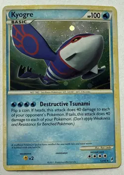 Pokemon TCG Kyogre 12/95 Holo Rare Call of Legends LP+ - Image 1