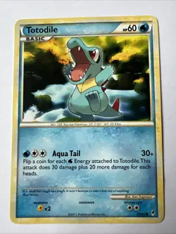Pokemon TCG Totodile Call of Legends 74/95 Regular Common Non Holo - LP/NM - Image 1