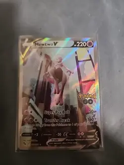 Mewtwo V 072/078 Pokemon Go Sword & Shield Alternate Holo Rare Card NM - Image 1
