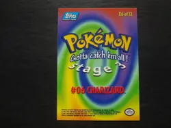 1999 Topps Pokemon the First Movie E6 #06 Charizard Blue Logo - Image 2