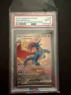 Salamence EX SIR Journey Together PSA 8 Pokemon TCG Card - Image 1
