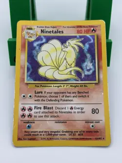 Ninetales - Base Set Holo - 12/102 - WOTC Pokemon Card - Heavy Play - HP - Image 2