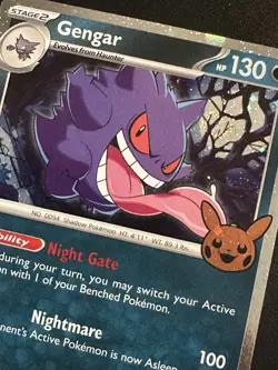Gengar 057/091 Pokemon Trick or Trade 2024 Holo NM Swirl Near Mint - Image 2